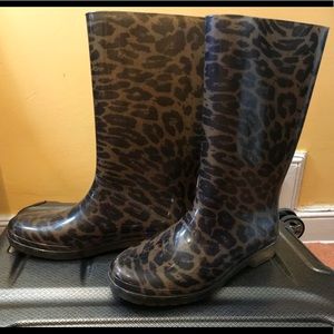 Stuart Weitzman Leopard Rain Boots
